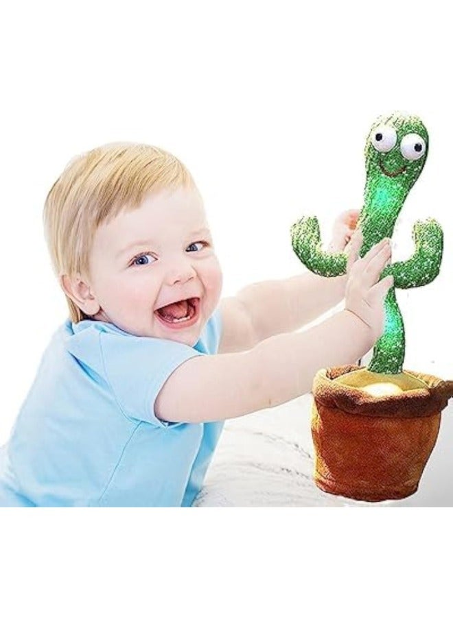 Smiley Party Favors For Kids Birthday Party- 24Pcs Spring,Electronic Dancing Cactus Toys, Talking, Wriggle  Singing, Recording  Repeat What You Say  Interactive Toys, Best Gift for Your Baby or Kids - Image 4